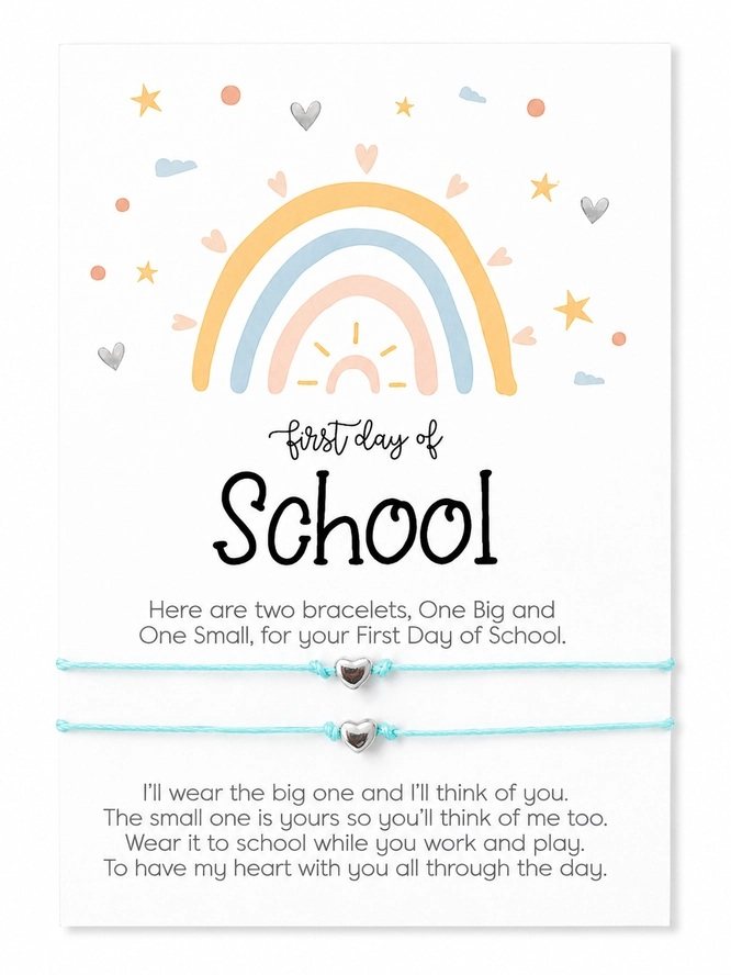 Back To School Wish Bracelet Set Boho Rainbow Mommy & Me