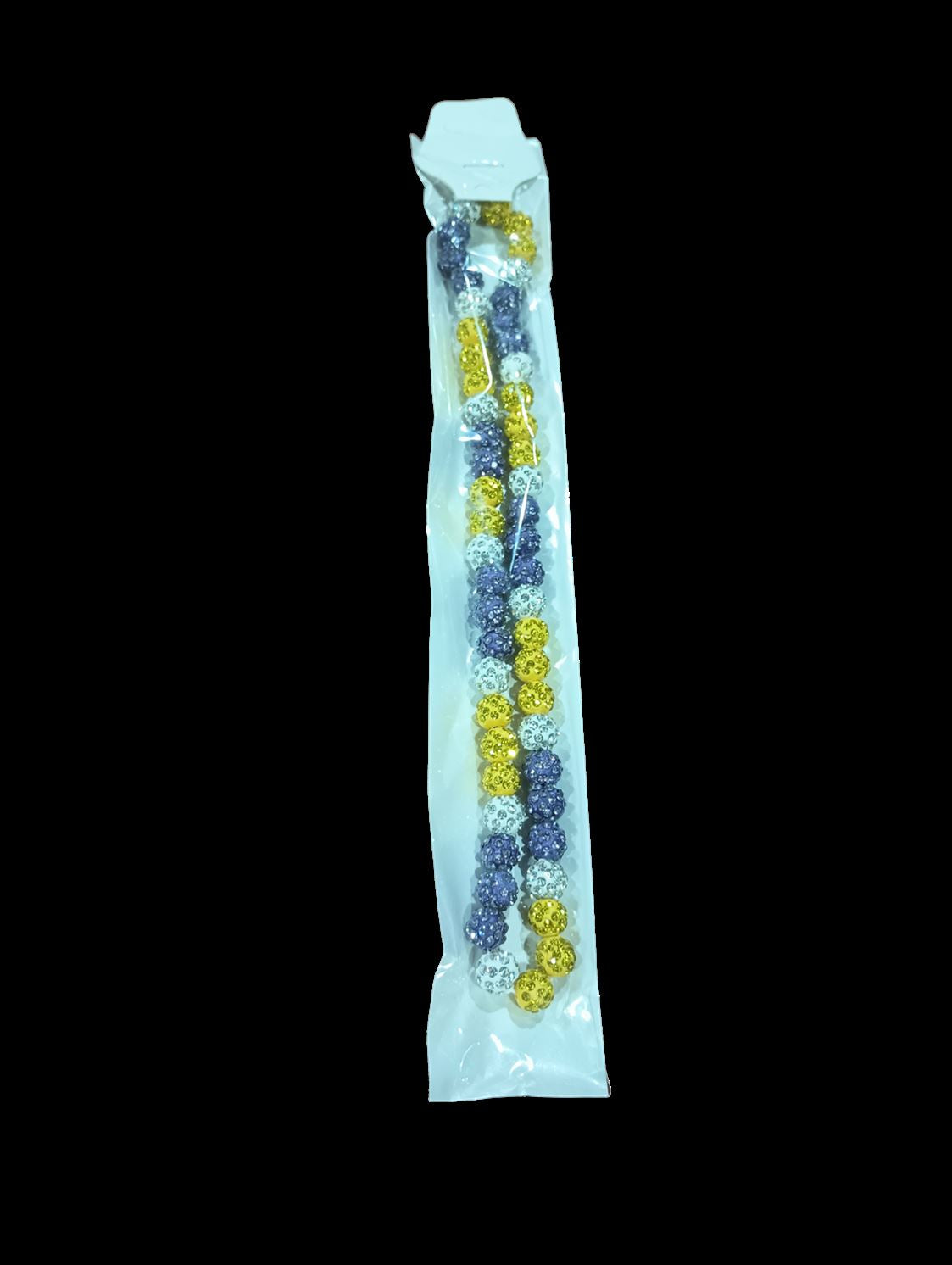 Sports Drip Necklace - Purple / Gold / White