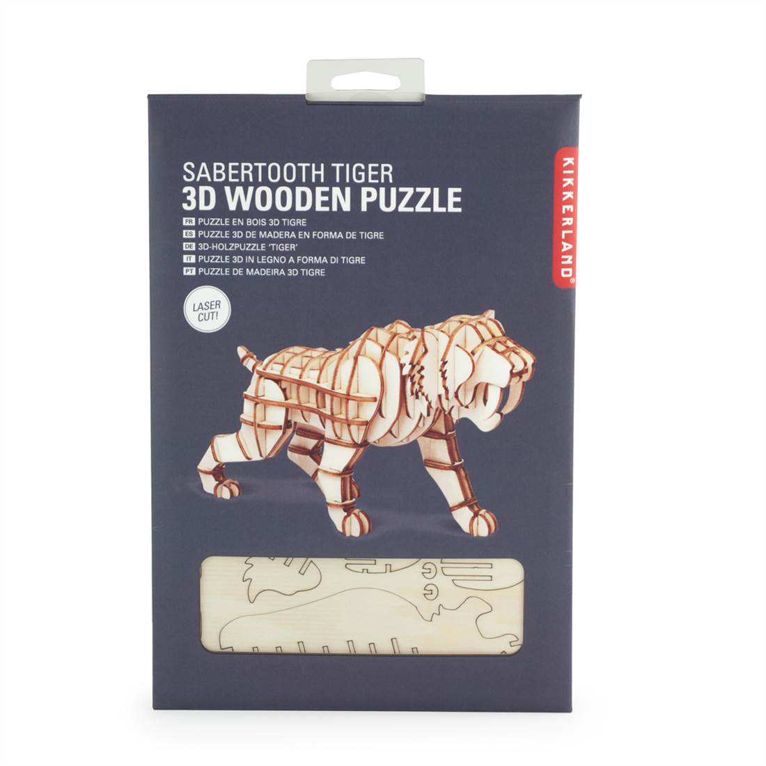 3D Wooden Puzzle Medium - Dino Sabertooth Tiger