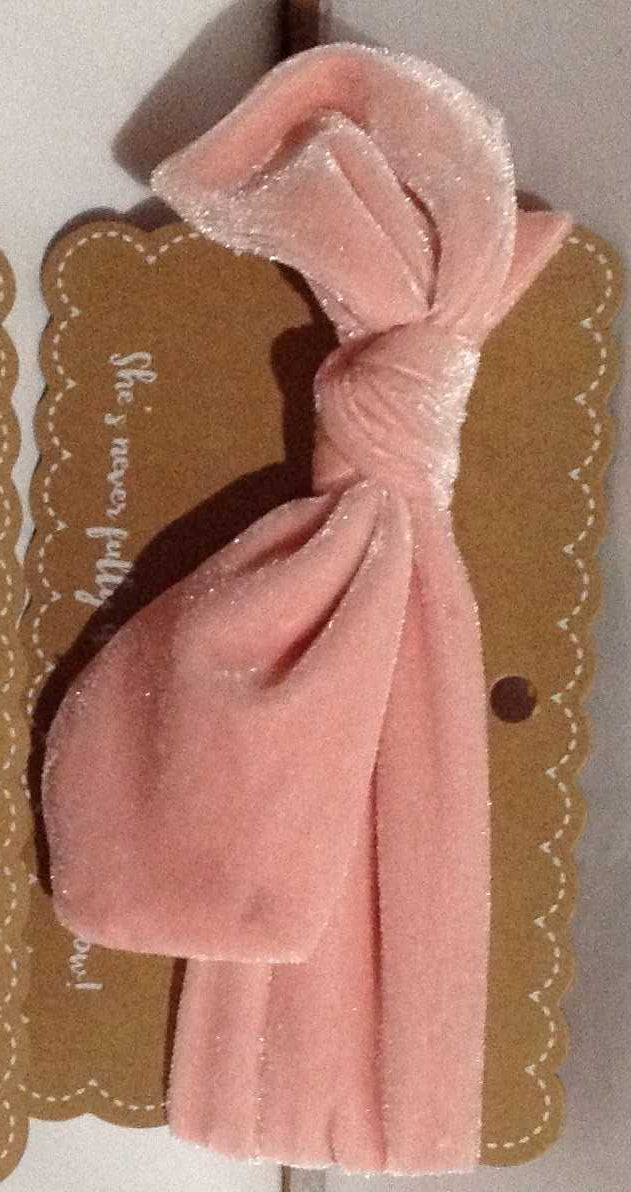 Headbands - Light Pink Velvet Bow