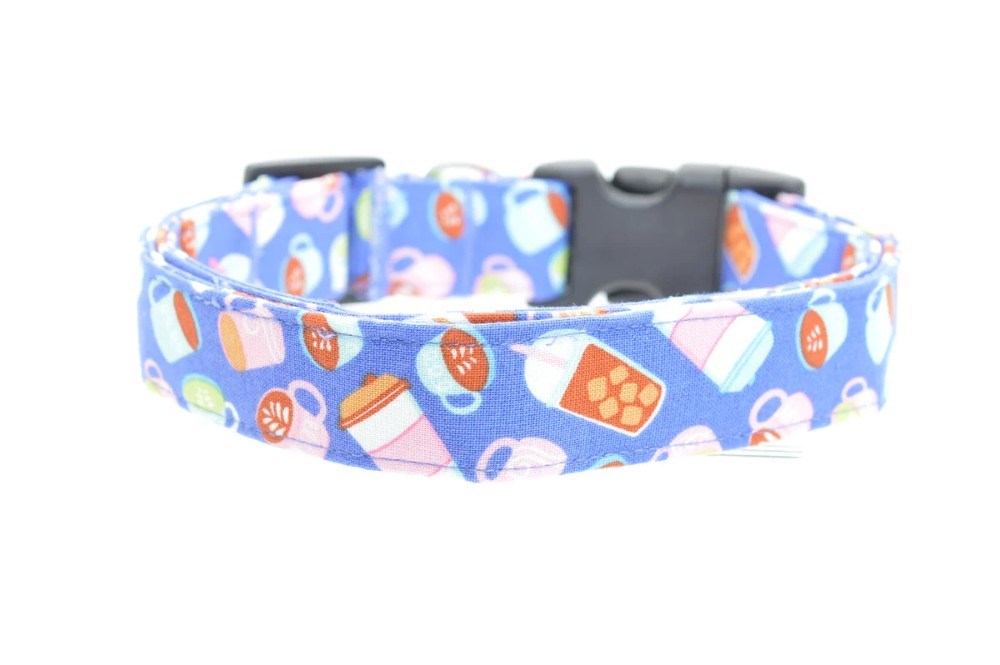Dog Collar World - X-Small Collar - Coffee Cups