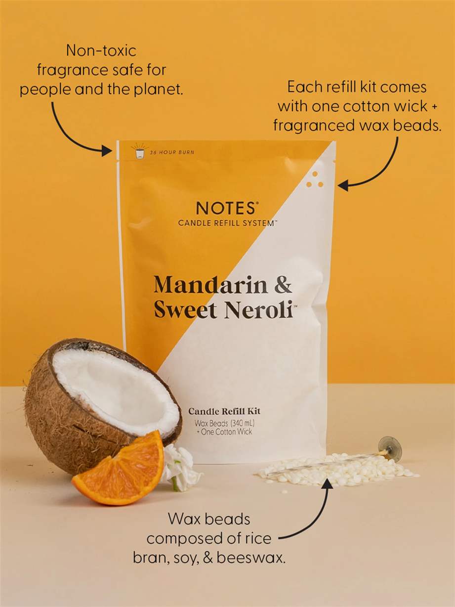 Notes Candle Refill - Mandarin & Sweet Neroli