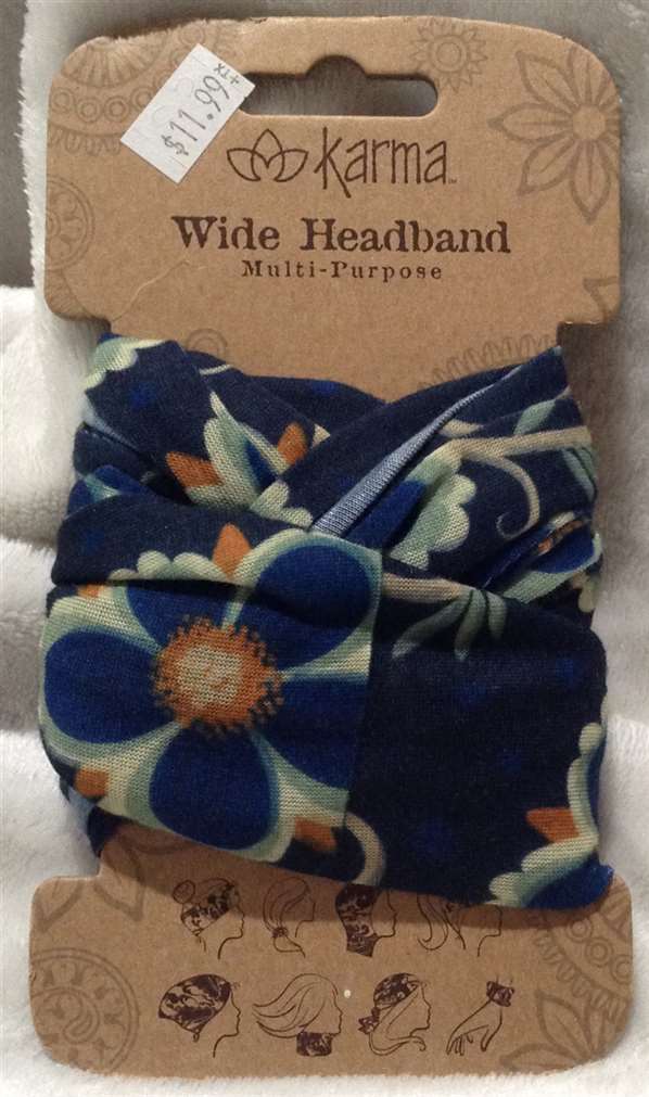 Headband, Wide - Midnight Flower (S19)
