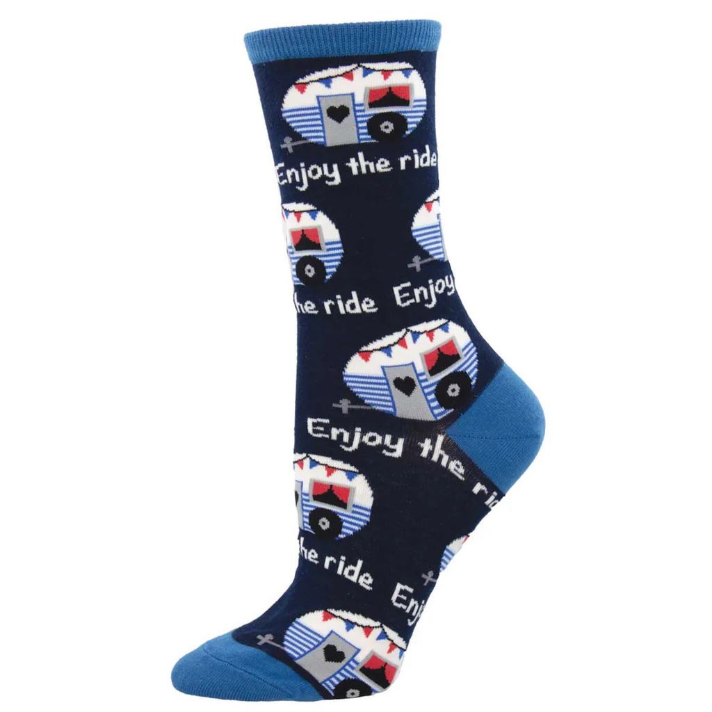 Socks, Women's - Enjoy the Ride - Navy