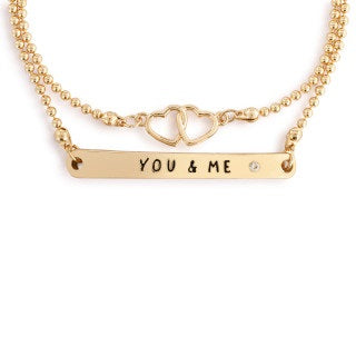 Collection: winnie-the-pooh<br/><br/>Layered Bracelet - You & Me