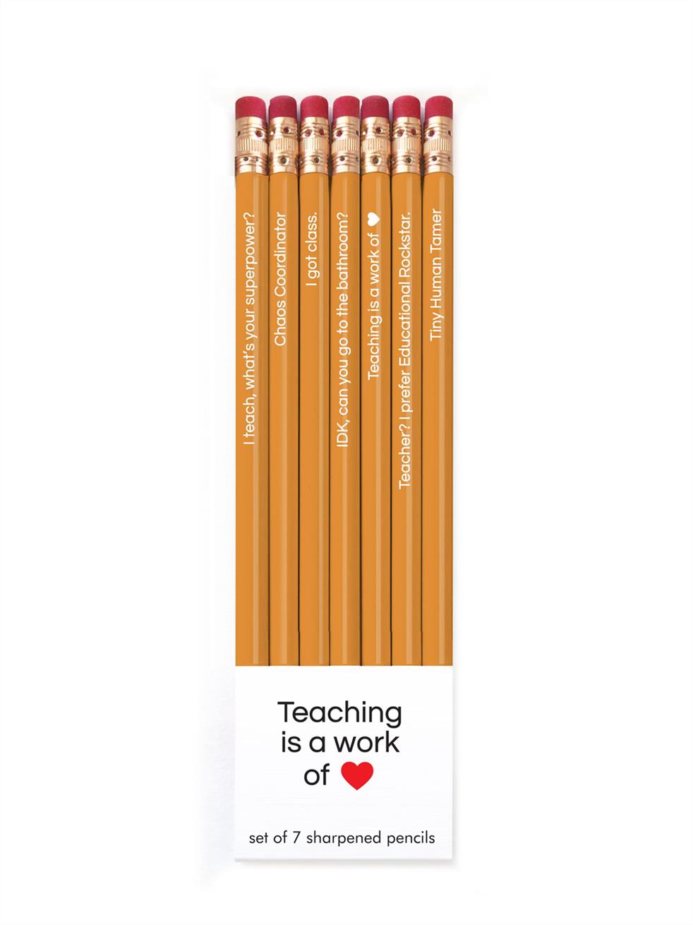 Pencil Set - Teaching is a Work of Heart