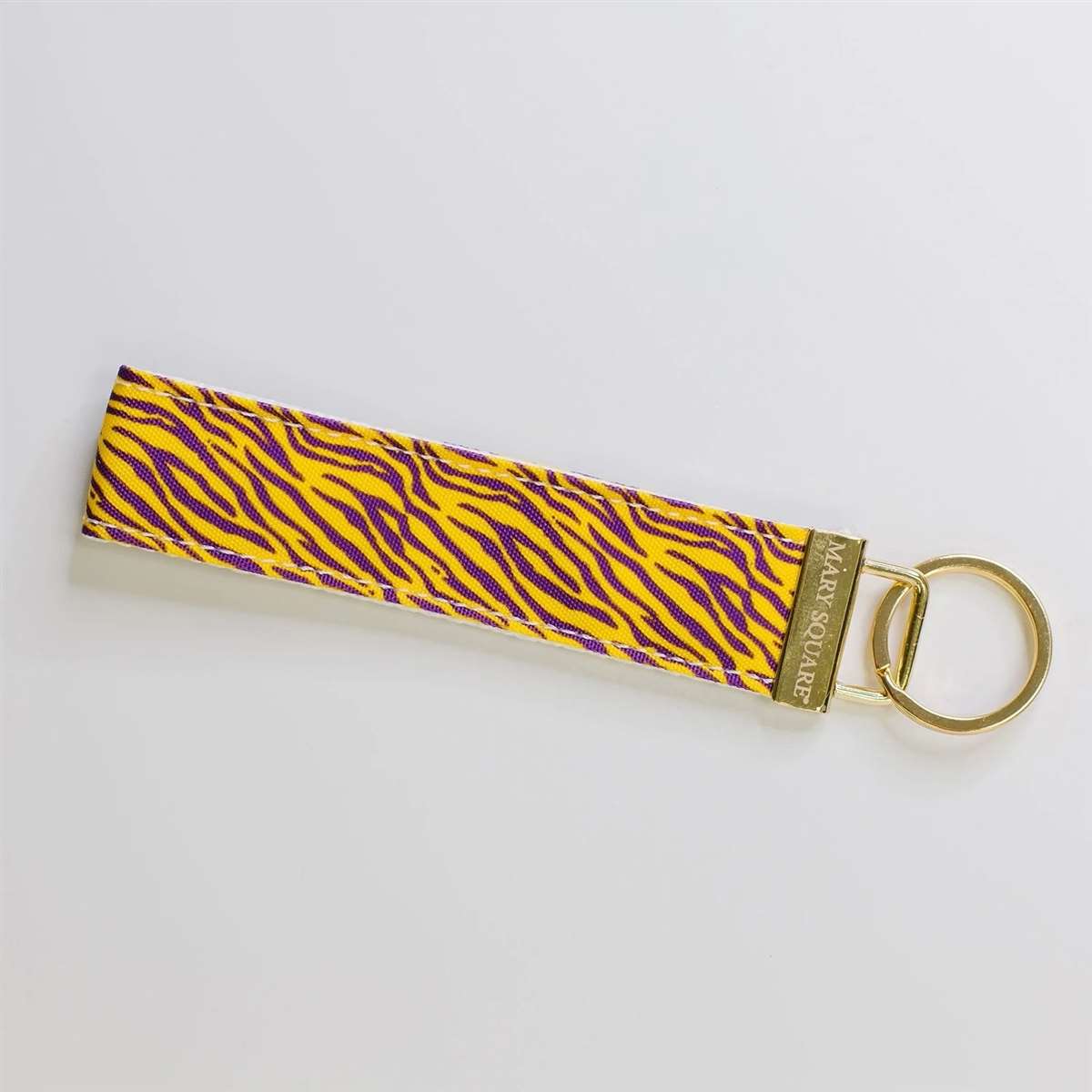 Mary Square - Tiger Stripes Yellow Keyfob