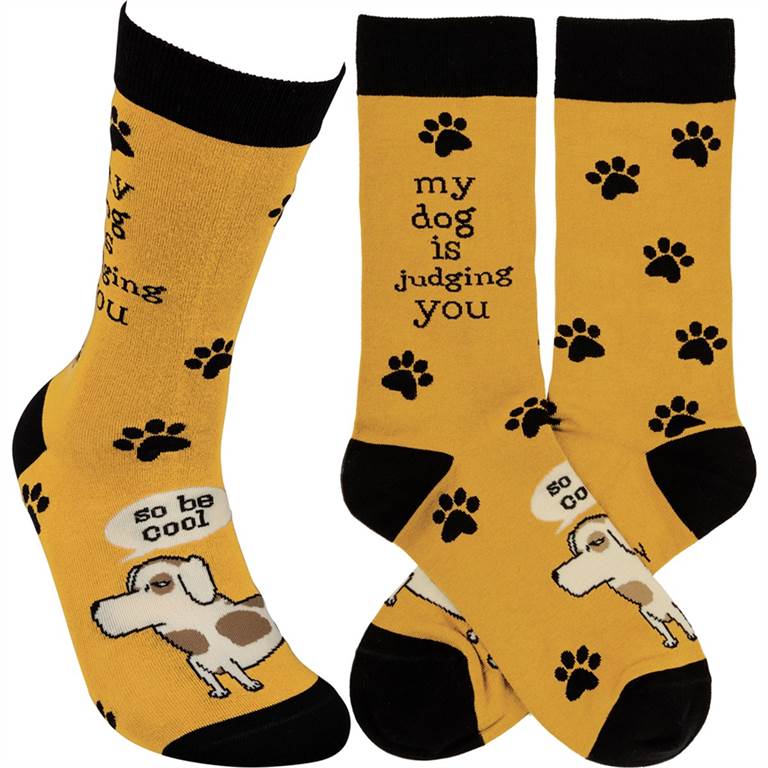 Primitives by Kathy - Socks - My Dog Is Judging You