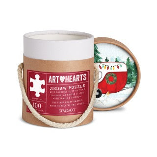 Collection: art-hearts<br/><br/>Cozy Little Christmas Art Heart Gift Puzzle