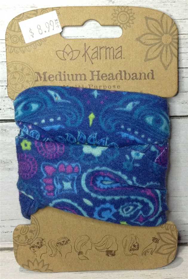 Headband, Half - Blue Bandana (S18)