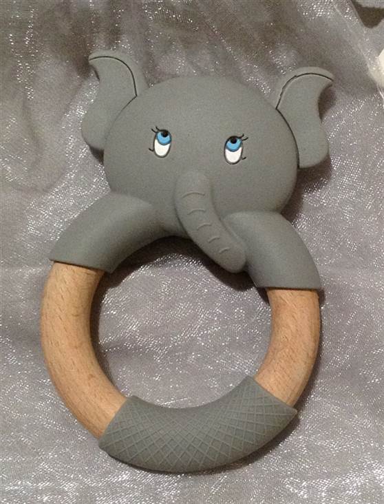 Teether - Gray Elephant
