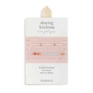 Collection: sharing-kindness-collection<br/><br/>Bracelet Set of 5 - Multicolor Silver