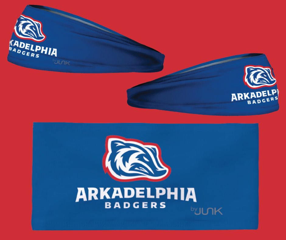 Arkadelphia Badgers Headband, Blue