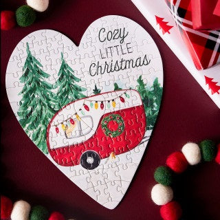 Collection: art-hearts<br/><br/>Cozy Little Christmas Art Heart Gift Puzzle