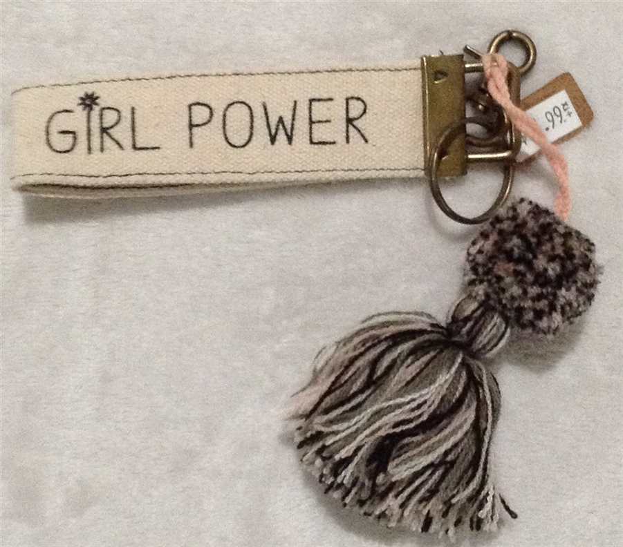 Key Chain, Canvas Tassel - Girl Power (F20)