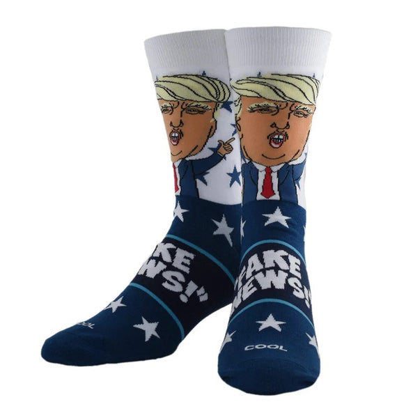 Cool Socks - Odd Sox - Men's Socks - Trump Fake News