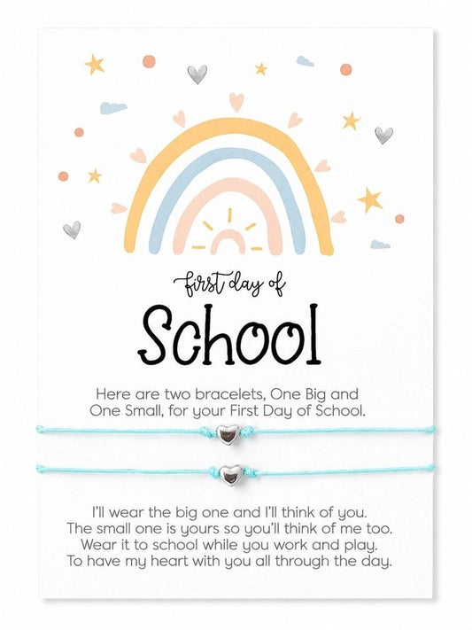 Back To School Wish Bracelet Set Boho Rainbow Mommy & Me