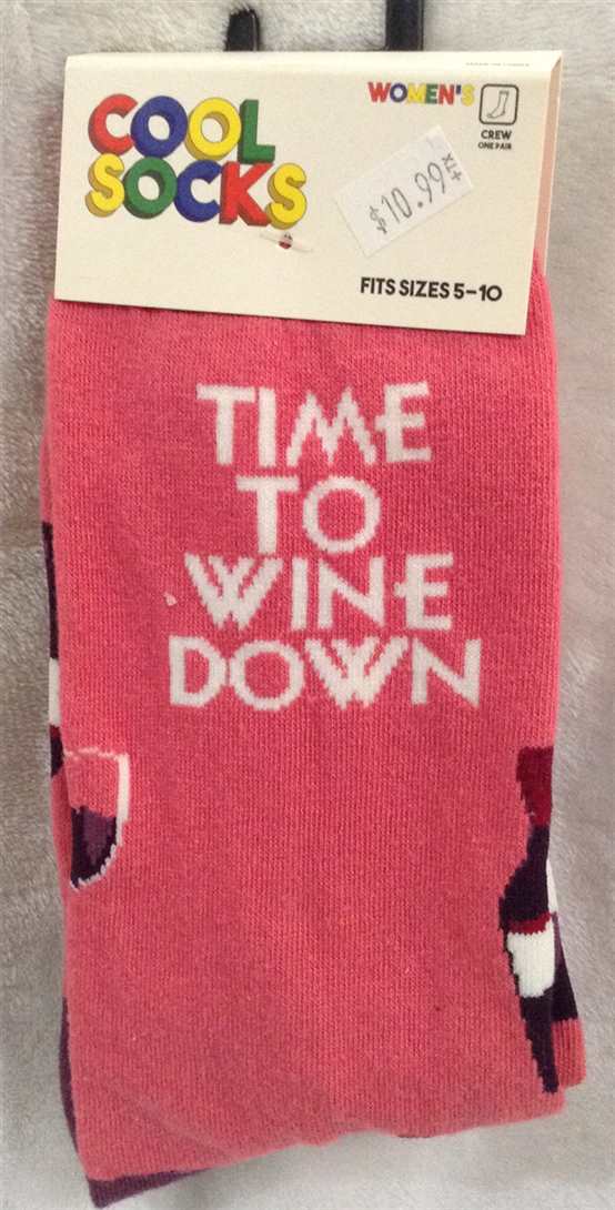 Women's Socks - Wine Time