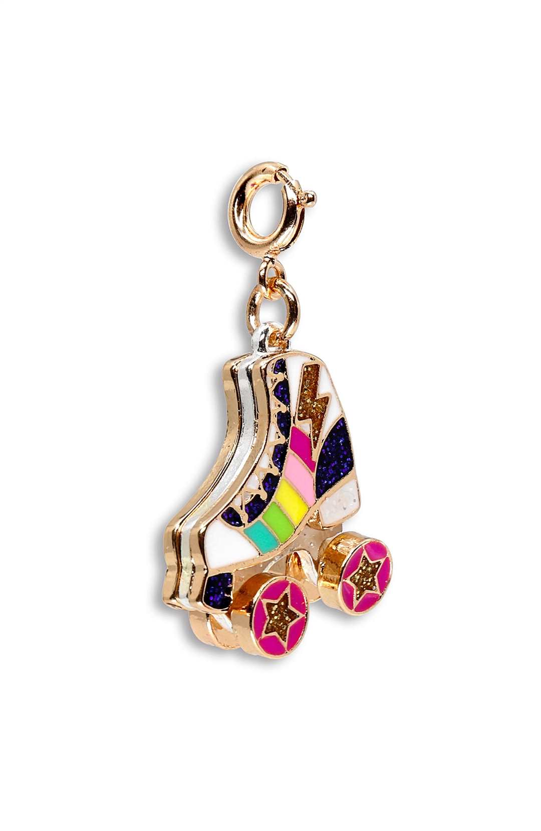 Charm, Gold - Rainbow Rollerskate