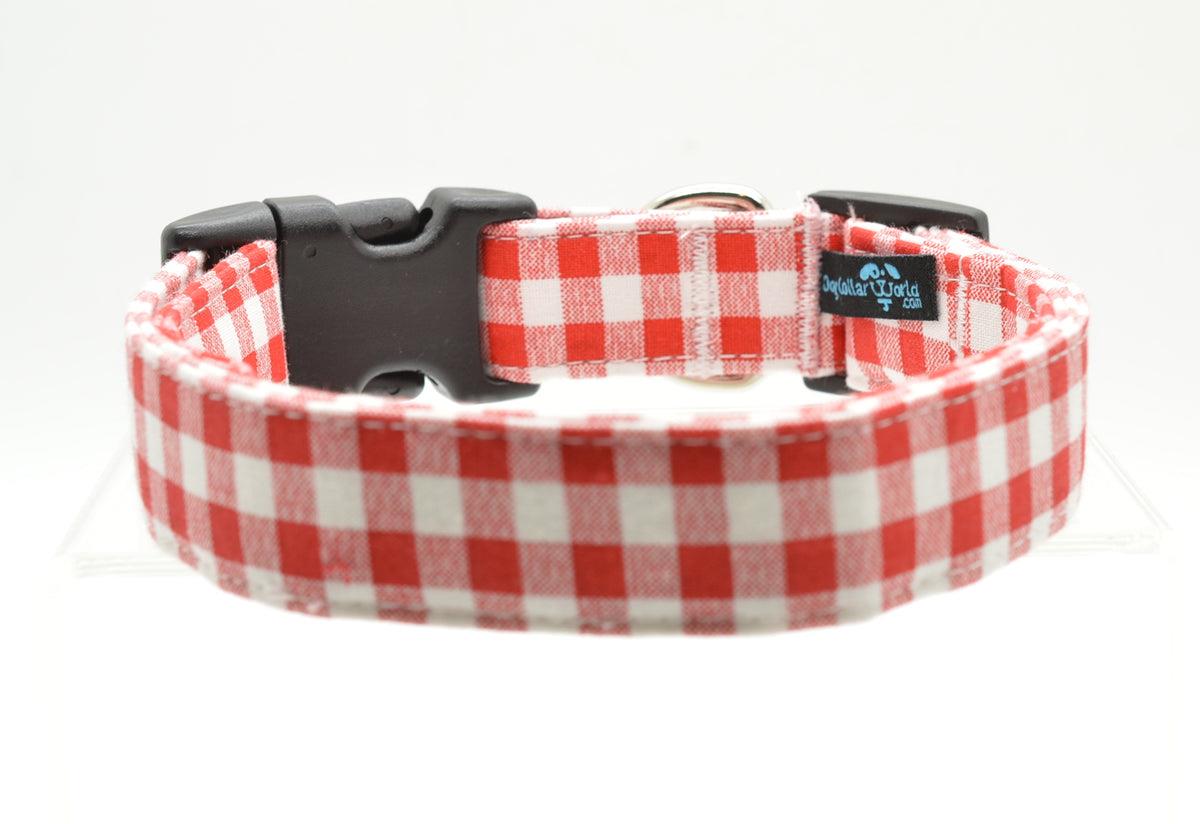 Dog Collar World - Red Gingham Medium