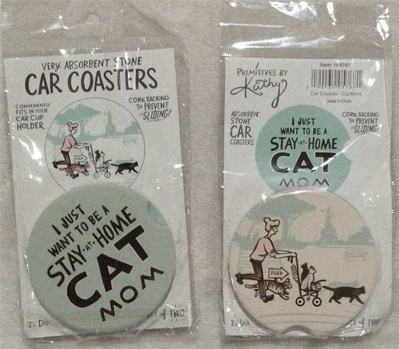 Car Coasters - Cat Mom