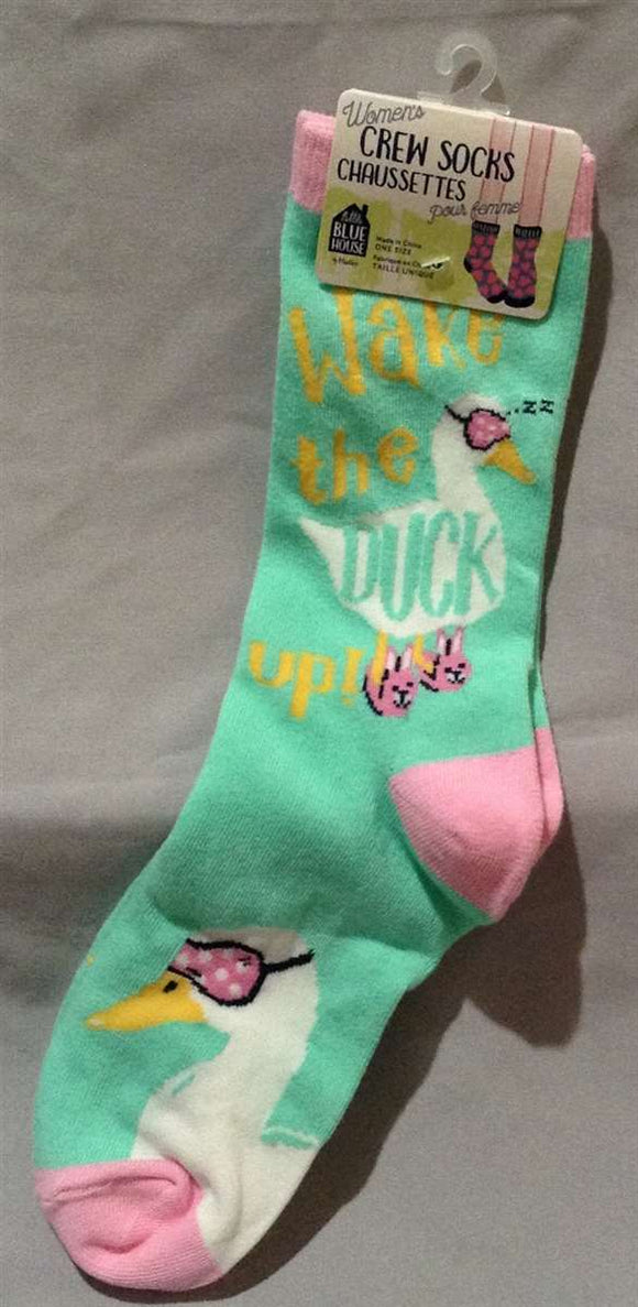 Women's Socks - Wake the Duck Up