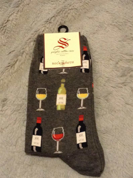 Socks, Women's - Fine Wine - Gray Heather