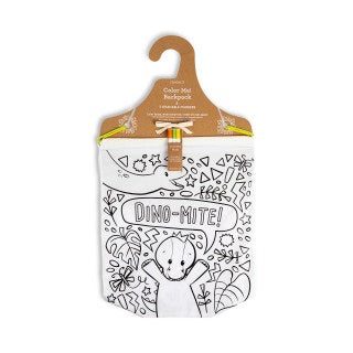 Collection: color-me-drawstring-bag<br/><br/>Color Me Drawstring Bag - Dinosaur