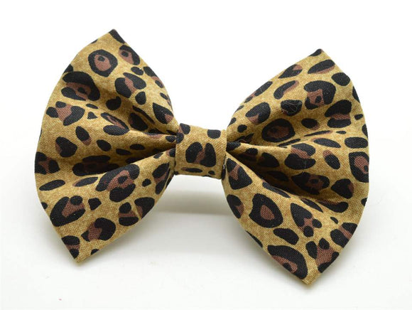 Dog Collar World - Bow Tie Leopard