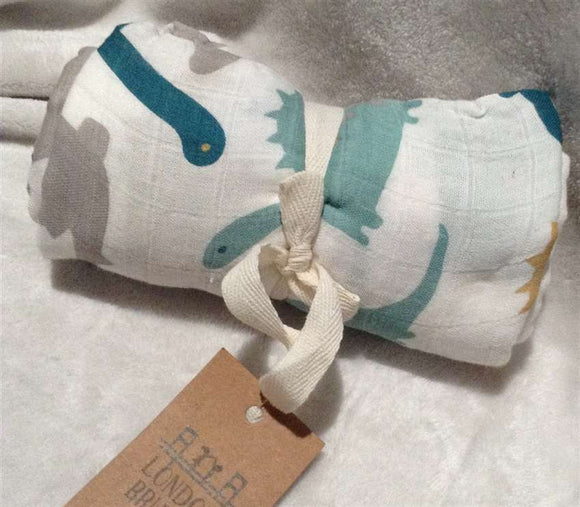 Bamboo Swaddle Blanket - Dinosaurs