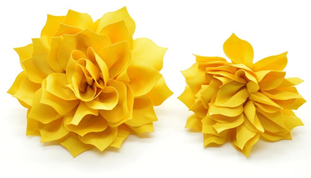 Dog Collar World - Flower Accessories - Fluffy Golden Flower