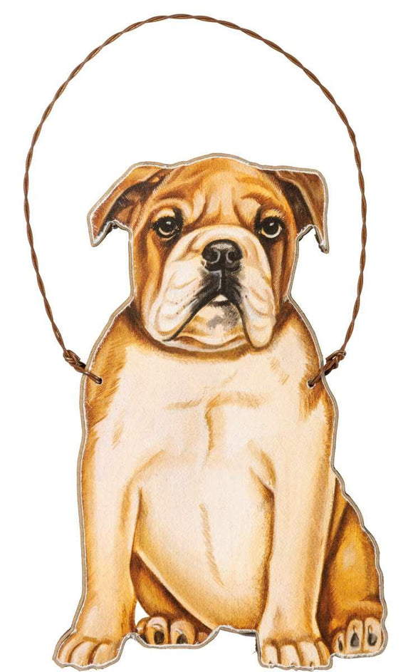Wooden Ornament- Bulldog