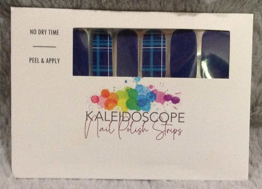 Nail Strips - Fun Collection - Blue Plaid