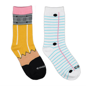 Kid's Socks - Size 7-10 - Pencil &amp; Paper