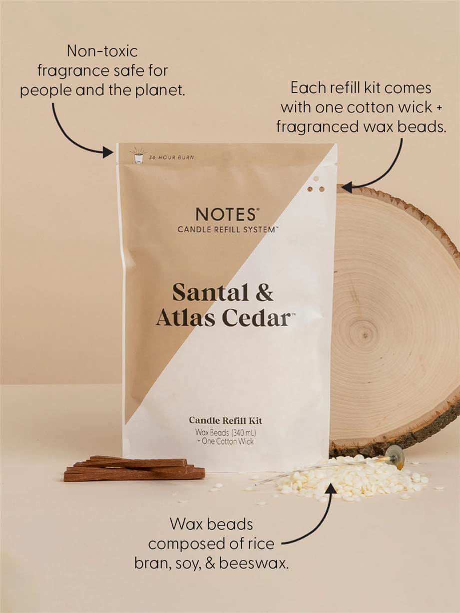 Notes Candle Refill - Santal & Atlas Cedar