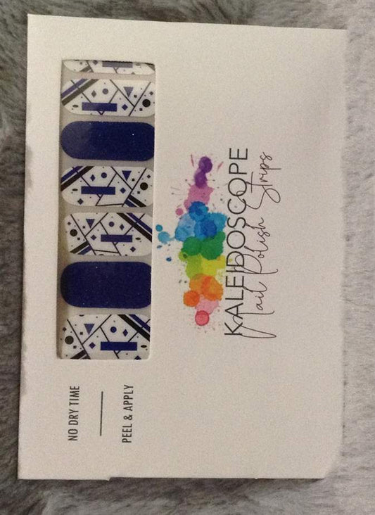 Nail Strips - Crazy Eighties - Blue Shapes
