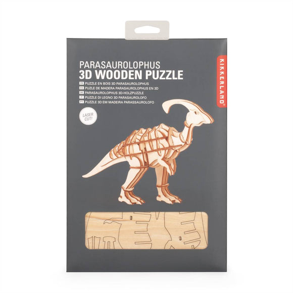3D Wooden Puzzle Medium - Dino Parasaurolophus