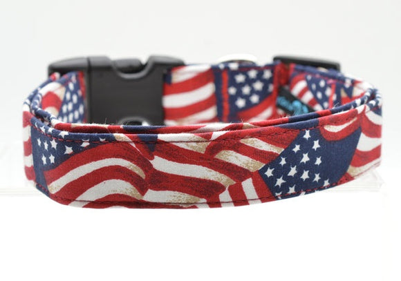 Dog Collar World - American Flag Medium