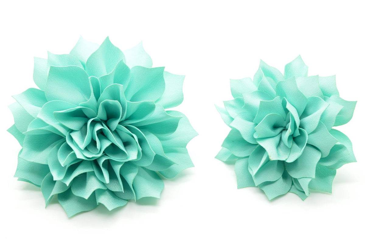 Dog Collar World - Fluffy Flower Teal