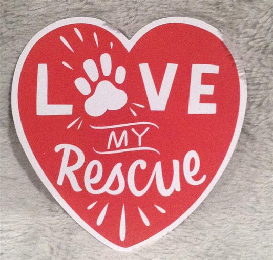 Car Magnet - Love My Rescue