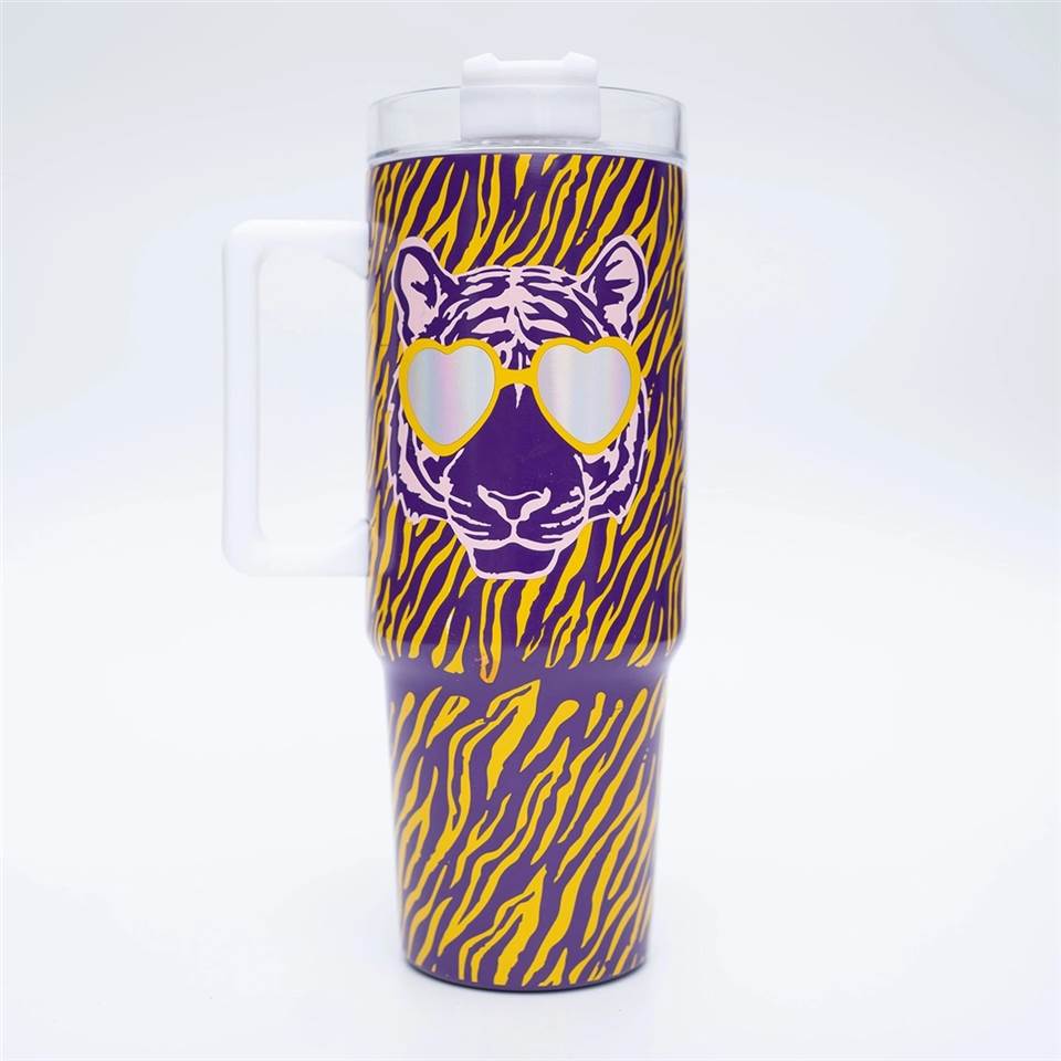 Mary Square - Tiger Stripes Yellow Tumbler