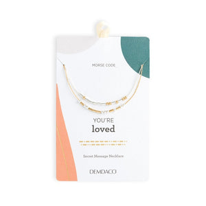 Demdaco - Necklace - Morse Code You're Loved