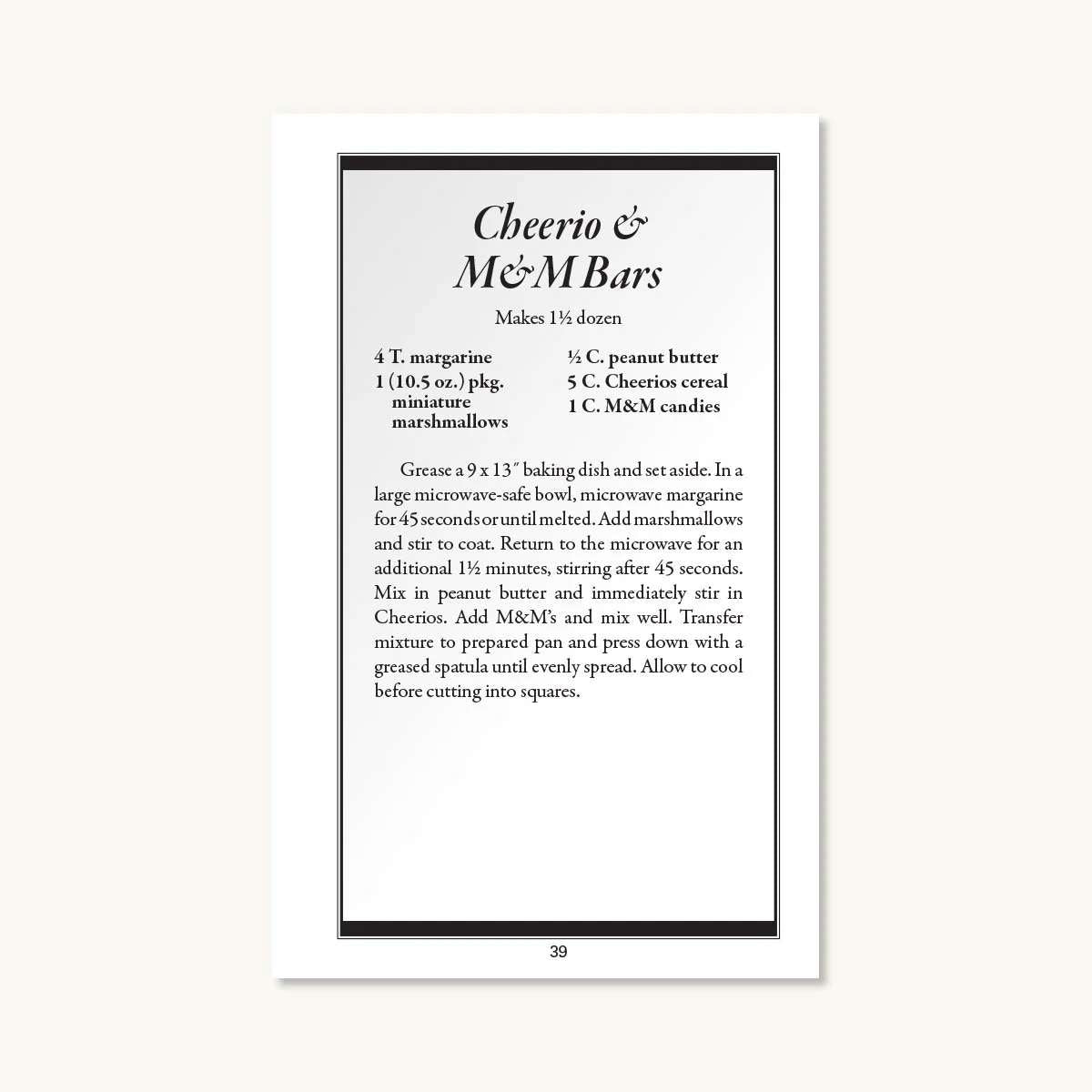 Cookbook - No Bake Cookies, Bars & Pies
