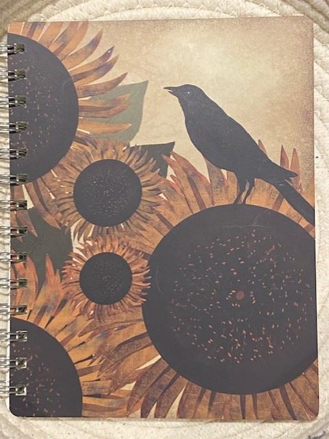 Spiral Notebook - Sunflowers Crow