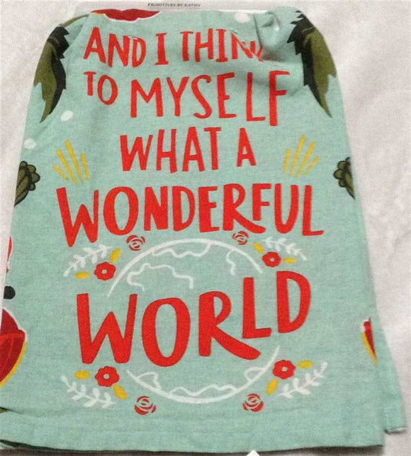 Dish Towel - What A Wonderful World (Floral Print)