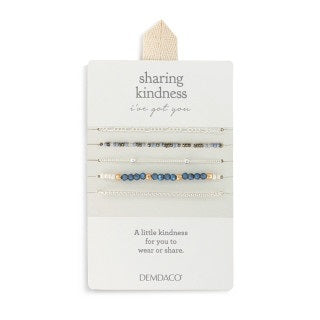 Collection: sharing-kindness-collection<br/><br/>Bracelet Set of 5 - Smoke Silver