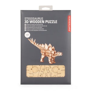 3D Wooden Puzzle Medium - Dino Stegosaurus