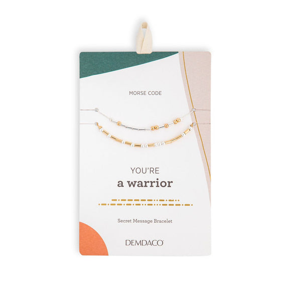 Demdaco - Bracelet - Morse Code You're a Warrior