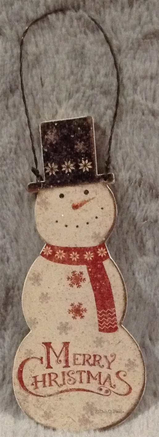 Christmas Ornament - Merry Christmas Snowman