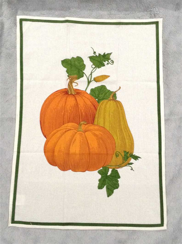Dish Towel - Pumpkins (white background)